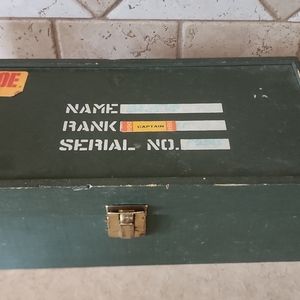 1960 s Gi Joe with accessories.  Wooden box included great condition